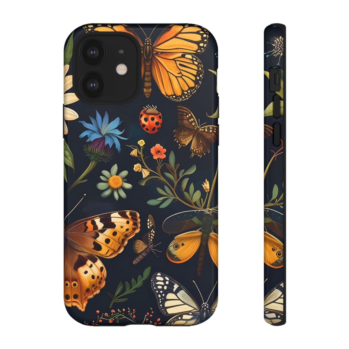 Nature-Inspired Phone Case | Floral Butterfly Design, Tough Phone Cover, Gift for Nature Lovers, Cute Butterfly Case, Home Decor