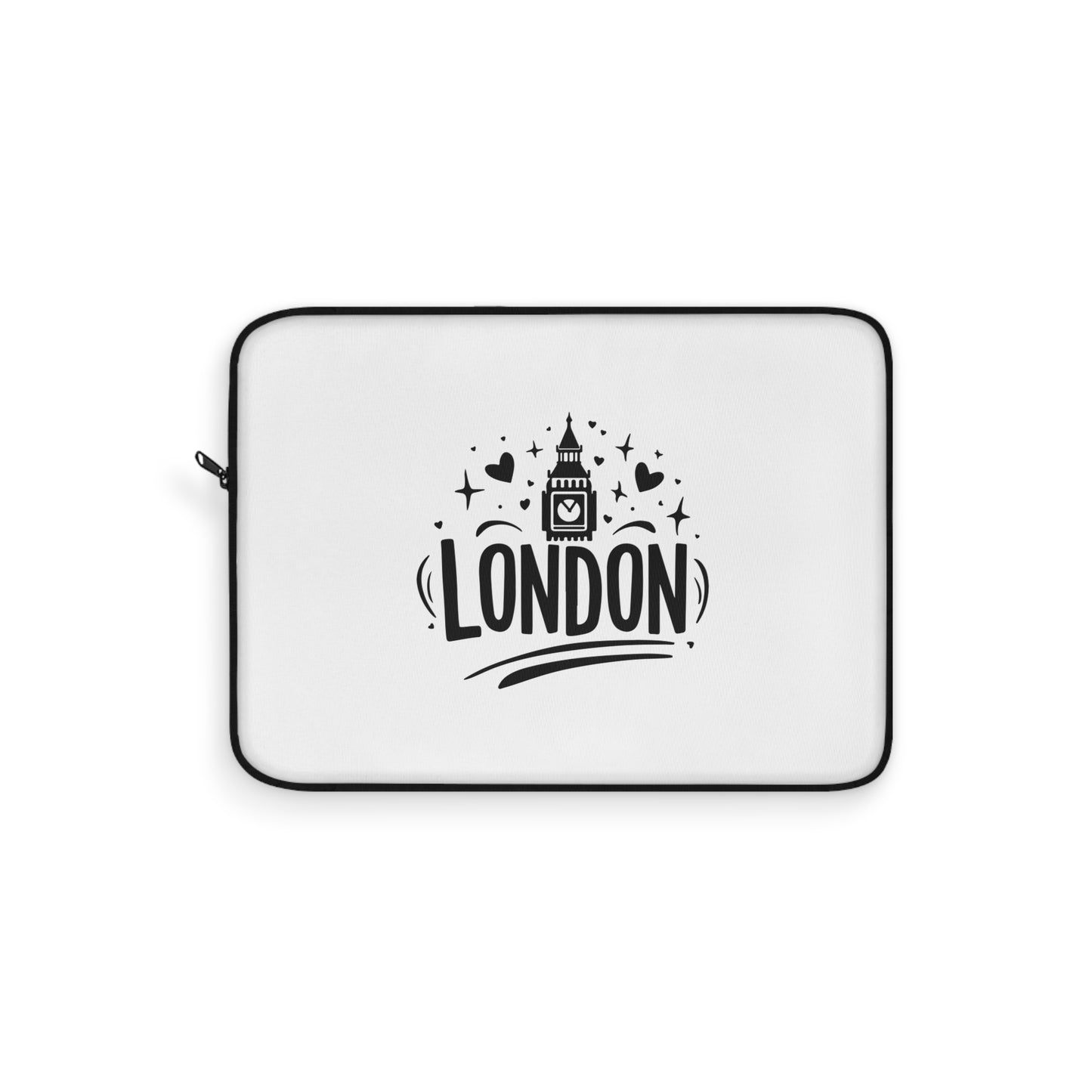 London-Themed Laptop Sleeve, Travel Accessory, Gift for Students, Modern Office Decor, London Souvenir, Tech Organizer
