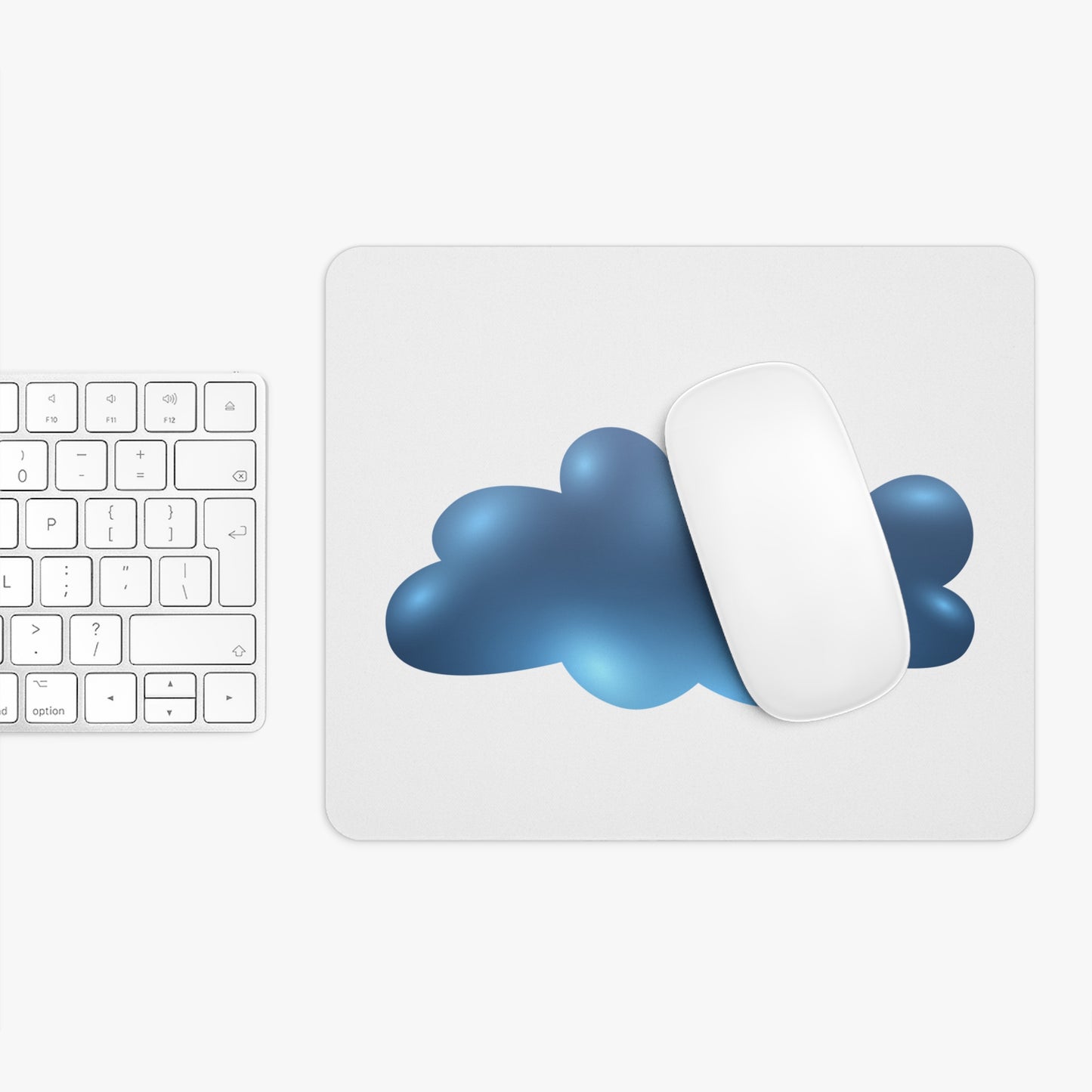 Cloudy Blue Mouse Pad, Office Desk Accessories, Cute Cloud Design, Gamer Gift, Work from Home Essentials, Birthday Present