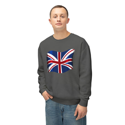 Unisex Lightweight Crewneck Sweatshirt - Classic UK Flag