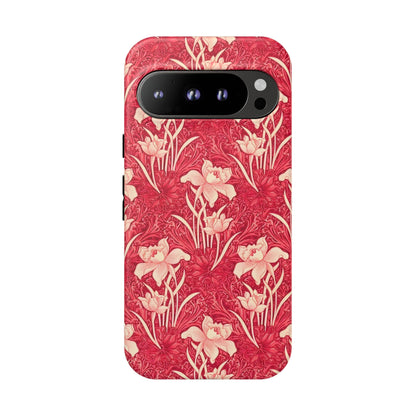 Floral Tough Phone Case - Durable, Stylish Accessory, Perfect Gift for Her, Floral Pattern, Customizable, Ideal for Daily Use
