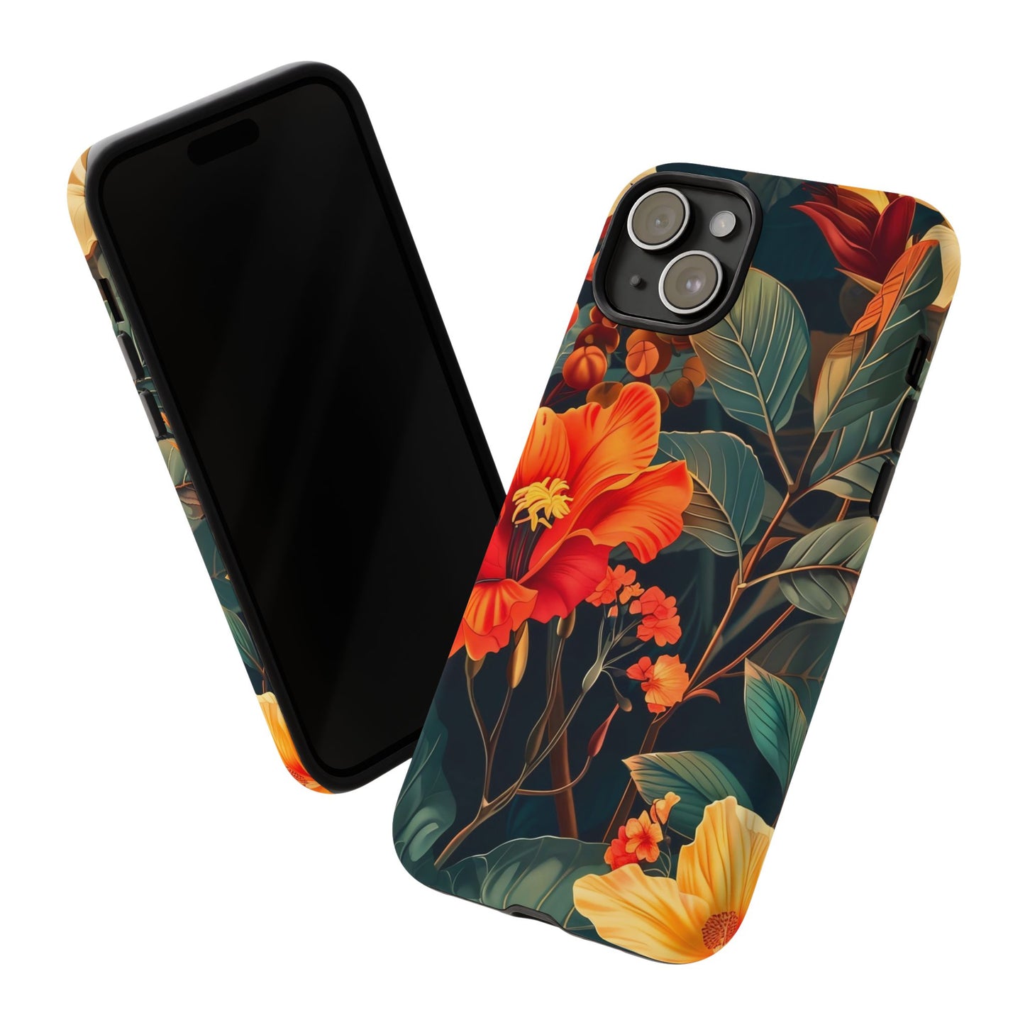Tough Floral Phone Case | Tropical Vibe, Gift for Nature Lovers, Summer Beach Accessory, Floral Pattern, Trendy Phone Accessories