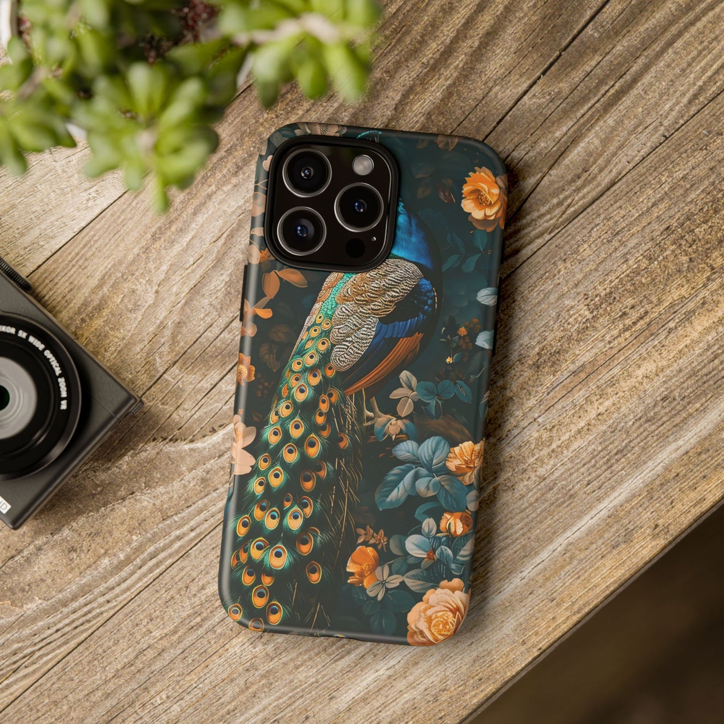 Peacock Phone Case - Elegant Floral Design, Tough Case for Protection, Unique Gift for Nature Lovers, Stylish Accessory, Eco-Friendly
