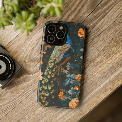 Peacock Phone Case - Elegant Floral Design, Tough Case for Protection, Unique Gift for Nature Lovers, Stylish Accessory, Eco-Friendly