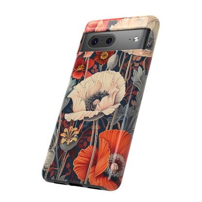 Floral iPhone Case, Tough Phone Cover, Artistic Protection, Flower Design, Unique Gift for Her, Phone Accessory, Trendy Tech