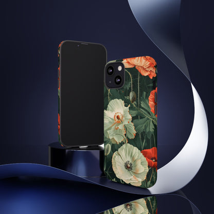 Floral Phone Case - Tough Cases, Botanical Design, Gift for Friends, Trendy Mobile Cover, Personalized Phone Accessory