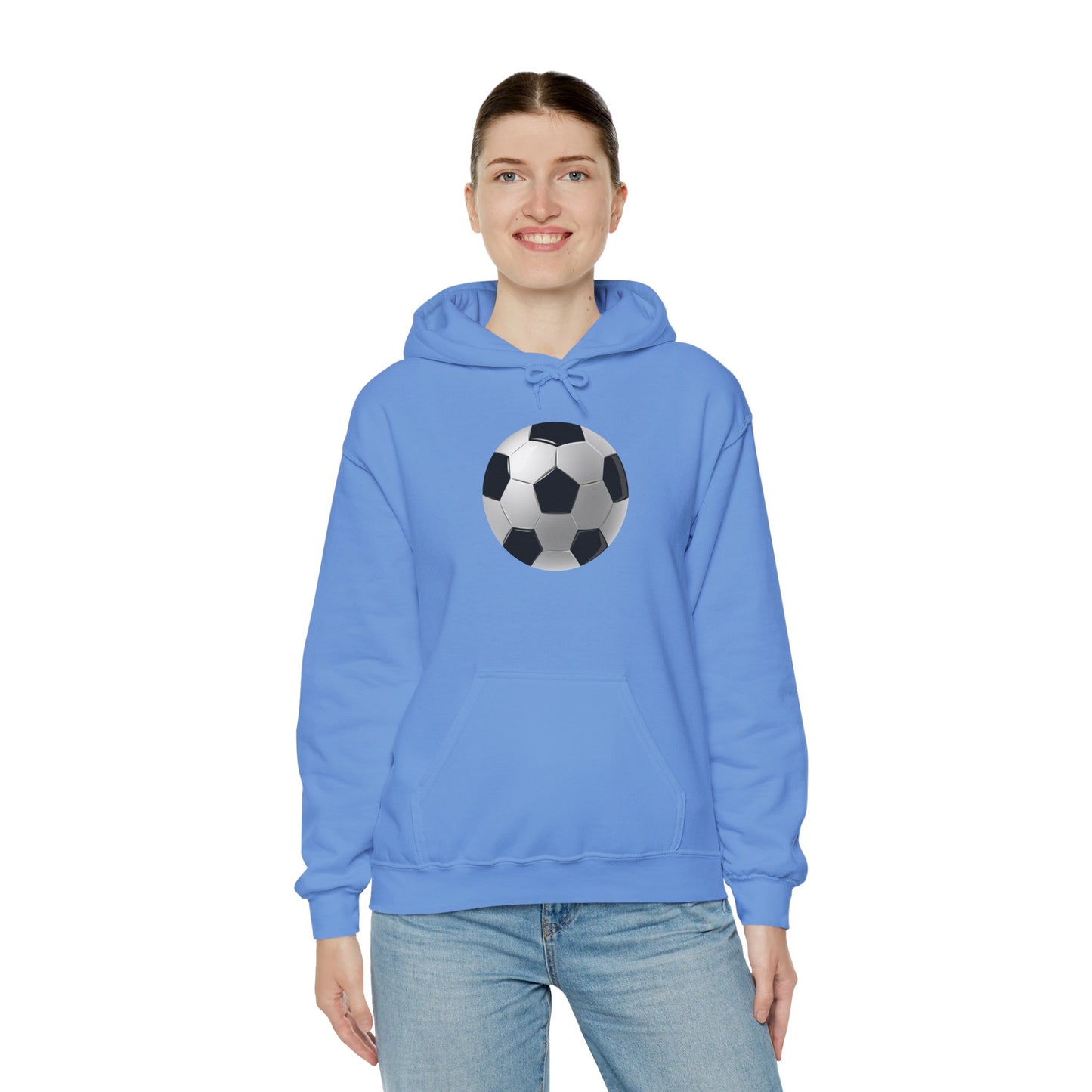 Unisex Heavy Blend™ Hooded Sweatshirt - Dynamic Football Design - Sports Passion and Energy