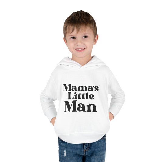 Mama's Little Man Toddler Hoodie - Cozy Fleece Pullover for Little Boys