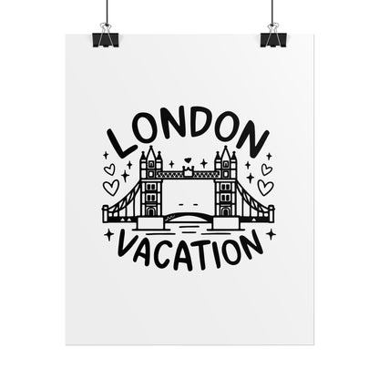 London Vacation Rolled Poster - Travel Decor for Home, Wall Art Print, Gift for Travelers, London Artwork, Holiday Gift Idea