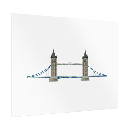 Tower Bridge Rolled Poster, London City Decor, Wall Art, Gift for Travelers, Home Aesthetic, UK Wall Art