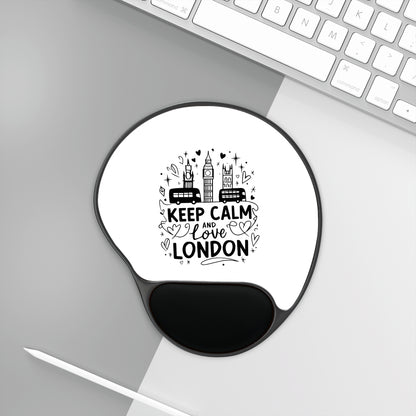 London Love Mouse Pad, Keep Calm Mousepad, Wrist Rest Pad, Office Desk Accessories, Gamer Gifts, Cute Laptop Décor
