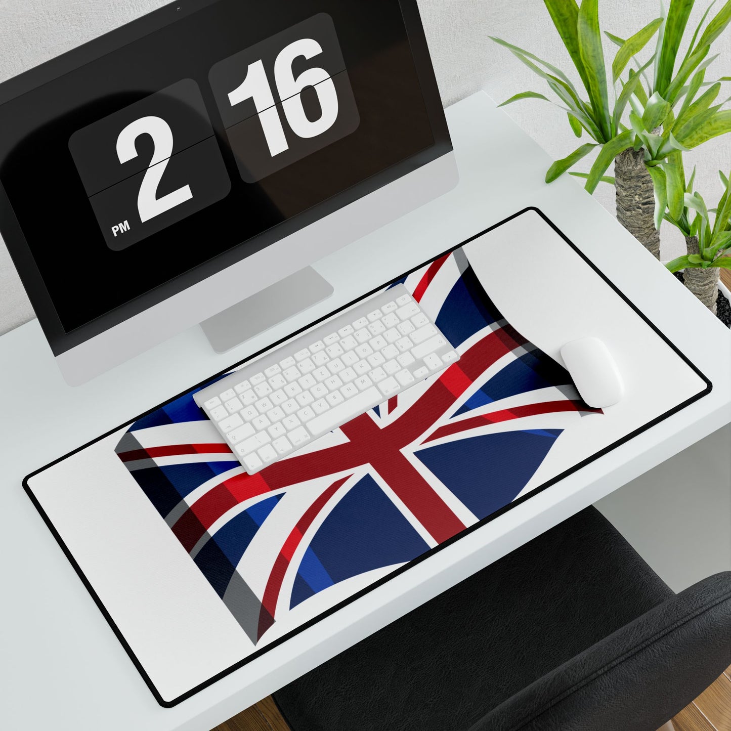 UK Flag Desk Mat - Ergonomic Office Desk Accessory, Gift for Students, Home Office Decor, Desk Protector, Work-from-Home Essential