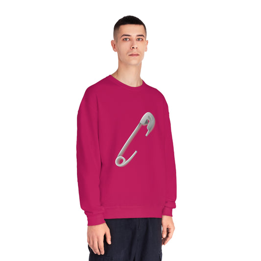 Unisex NuBlend® Crewneck Sweatshirt - Elegant  Minimalist Saftey Pin