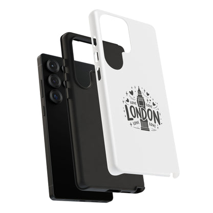 London Love iPhone Case | Tough Cases, London Theme, Gift for Travelers, Unique Phone Accessory, Cute Tech Gifts