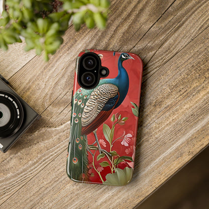 Peacock Tough Phone Case | Stylish Phone Cover, Unique Gift for Nature Lovers, Phone Accessory, Vibrant Floral Design