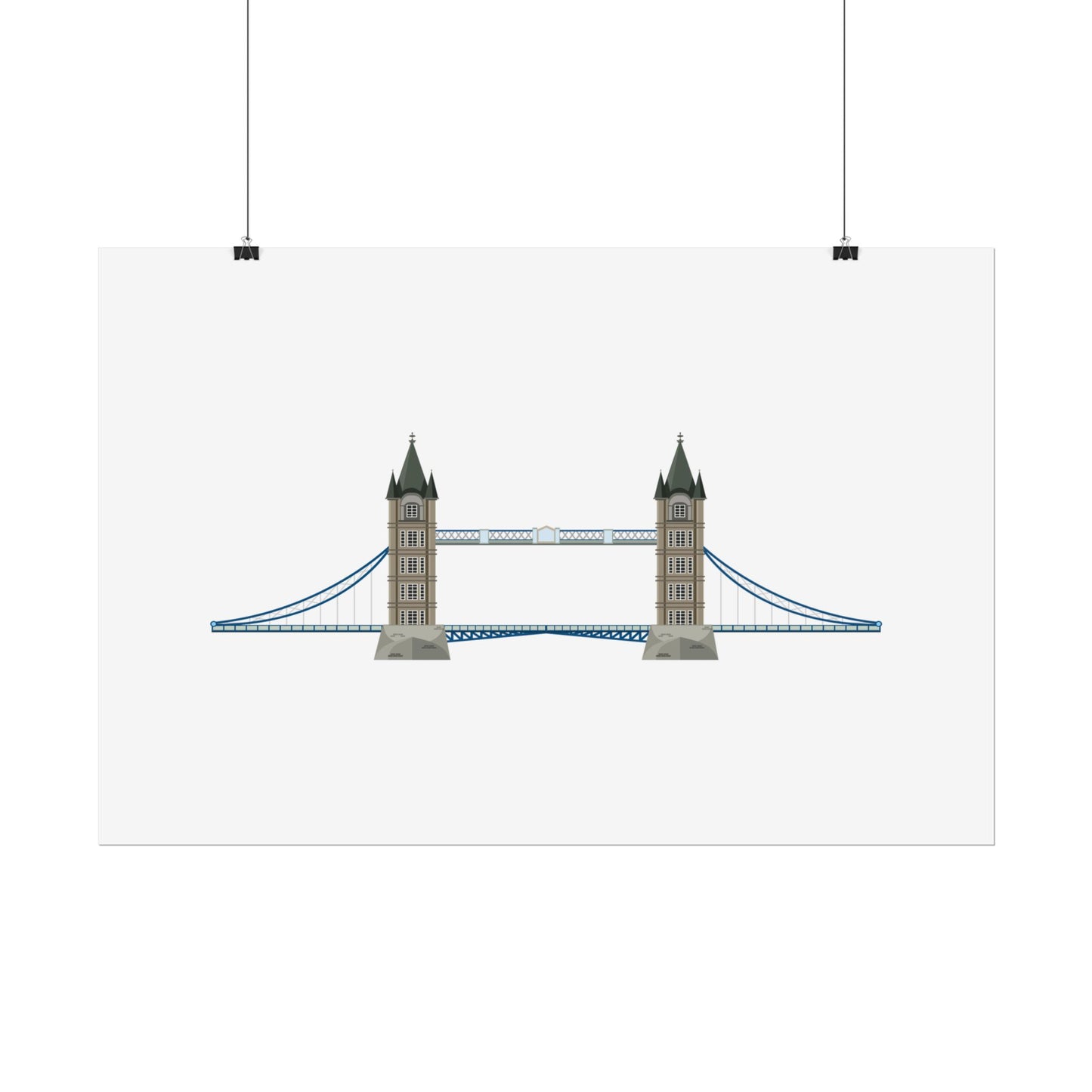 Tower Bridge Rolled Poster, London City Decor, Wall Art, Gift for Travelers, Home Aesthetic, UK Wall Art