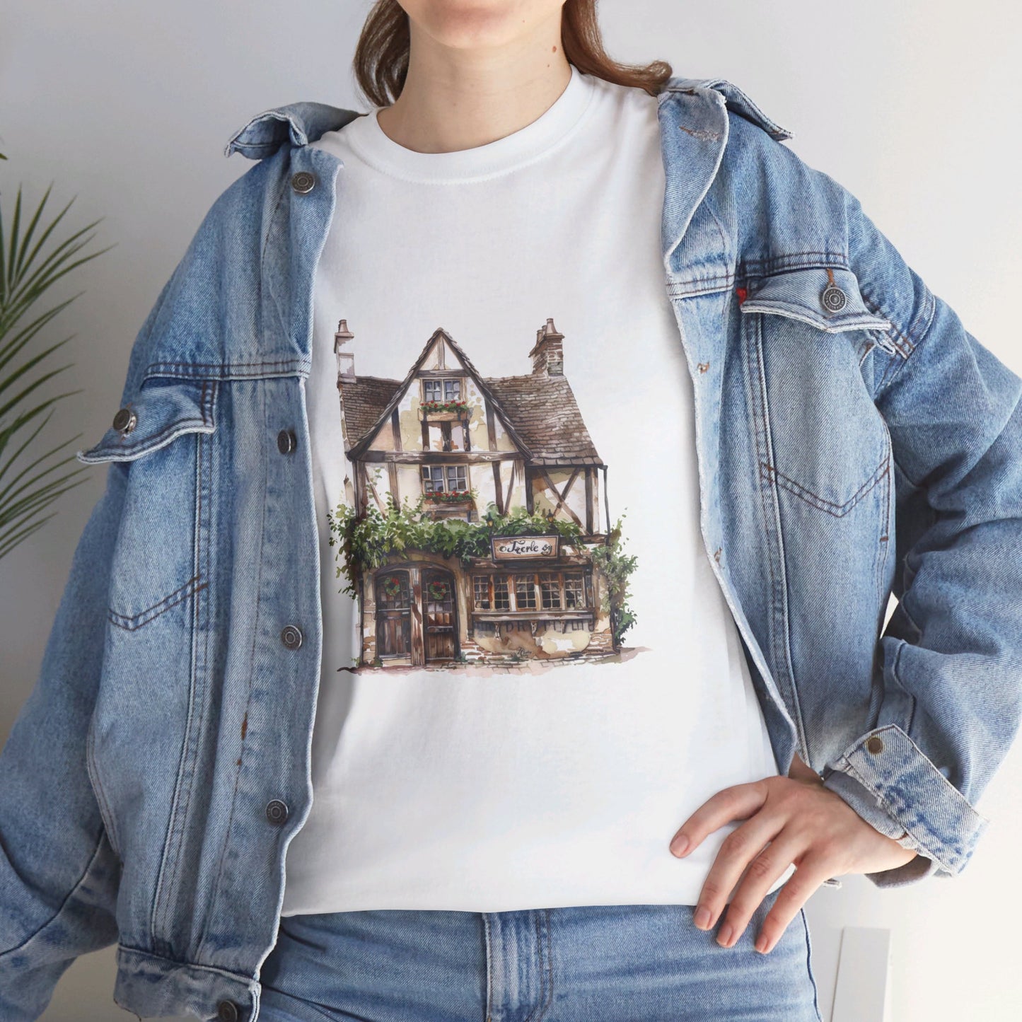 Charming British House - Warm and Cozy Unisex Heavy Cotton T-Shirt