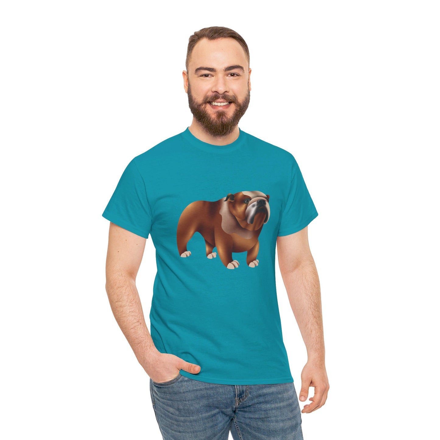 Adorable British Dog Relaxed Unisex Heavy Cotton T-Shirt
