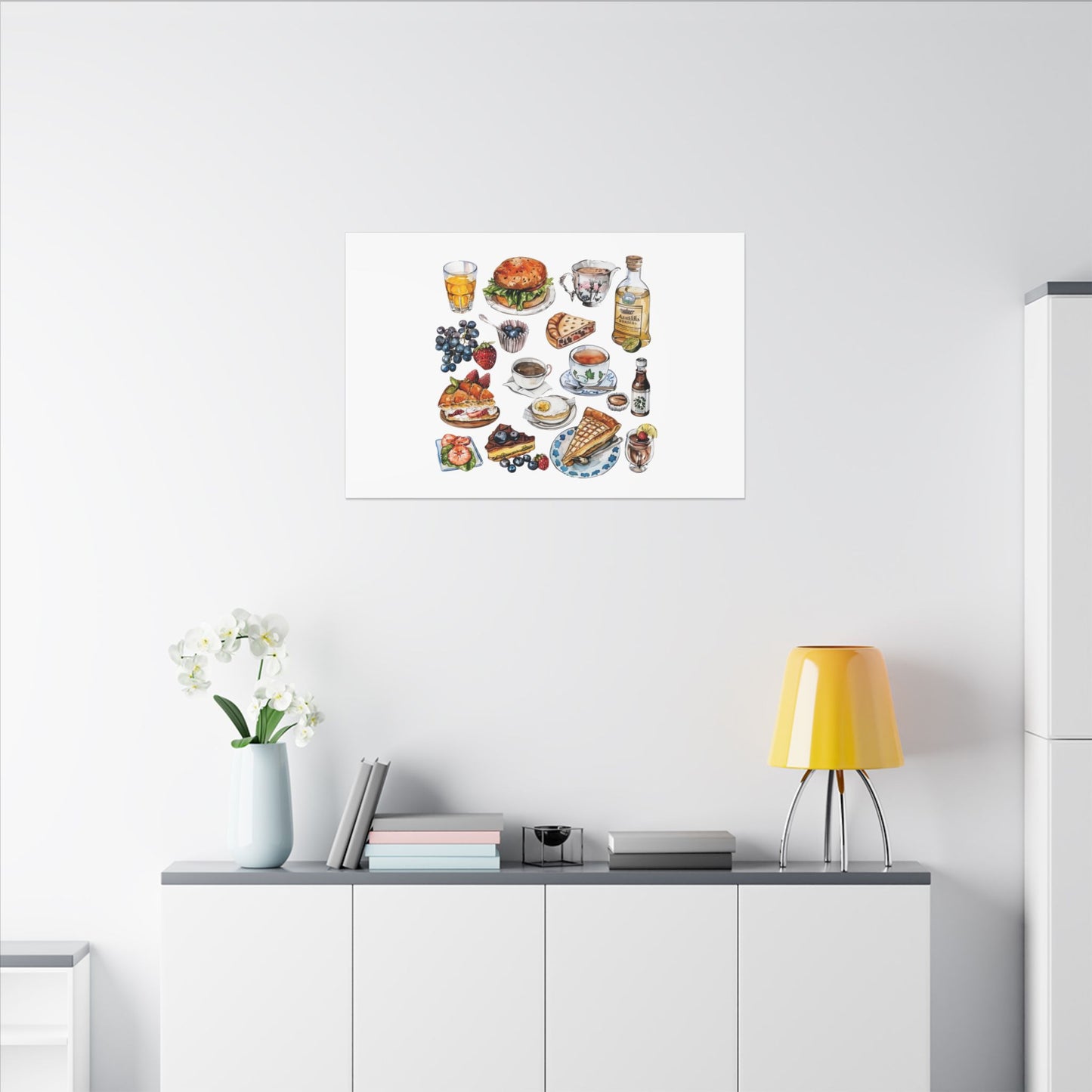 Breakfast Feast Canvas Print, Food Art, Kitchen Decor, Gifting for Food Lovers, Brunch Vibes, Wall Art