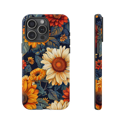 Floral Tough Phone Case | Sunflower Design, iPhone Cover, Protective Case, Gifts for Her, Floral Phone Accessory
