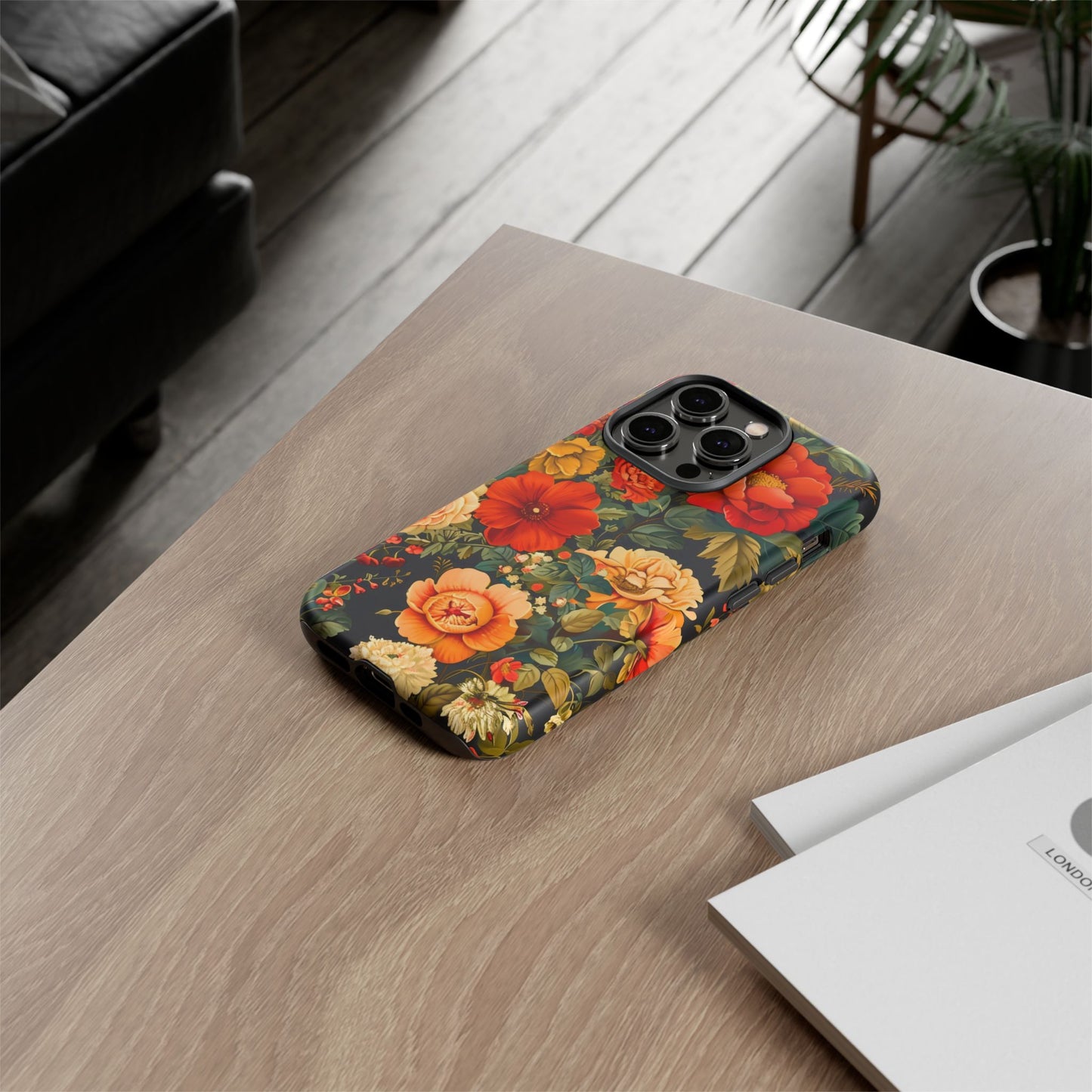 Floral Phone Case, Tough Cases, Decorative Tech Accessories, Gift for Her, Nature Lover Gift, Boho Style Case, Spring Floral Cover