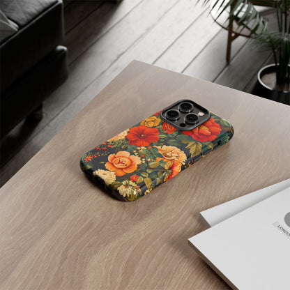 Floral Phone Case, Tough Cases, Decorative Tech Accessories, Gift for Her, Nature Lover Gift, Boho Style Case, Spring Floral Cover