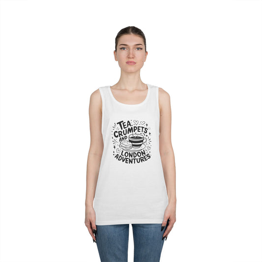 Unisex Heavy Cotton Tank Top - Tea crumpets and love London Adventures