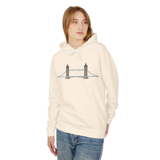 Unisex Lightweight Hooded Sweatshirt - Tower Bridge - Iconic London