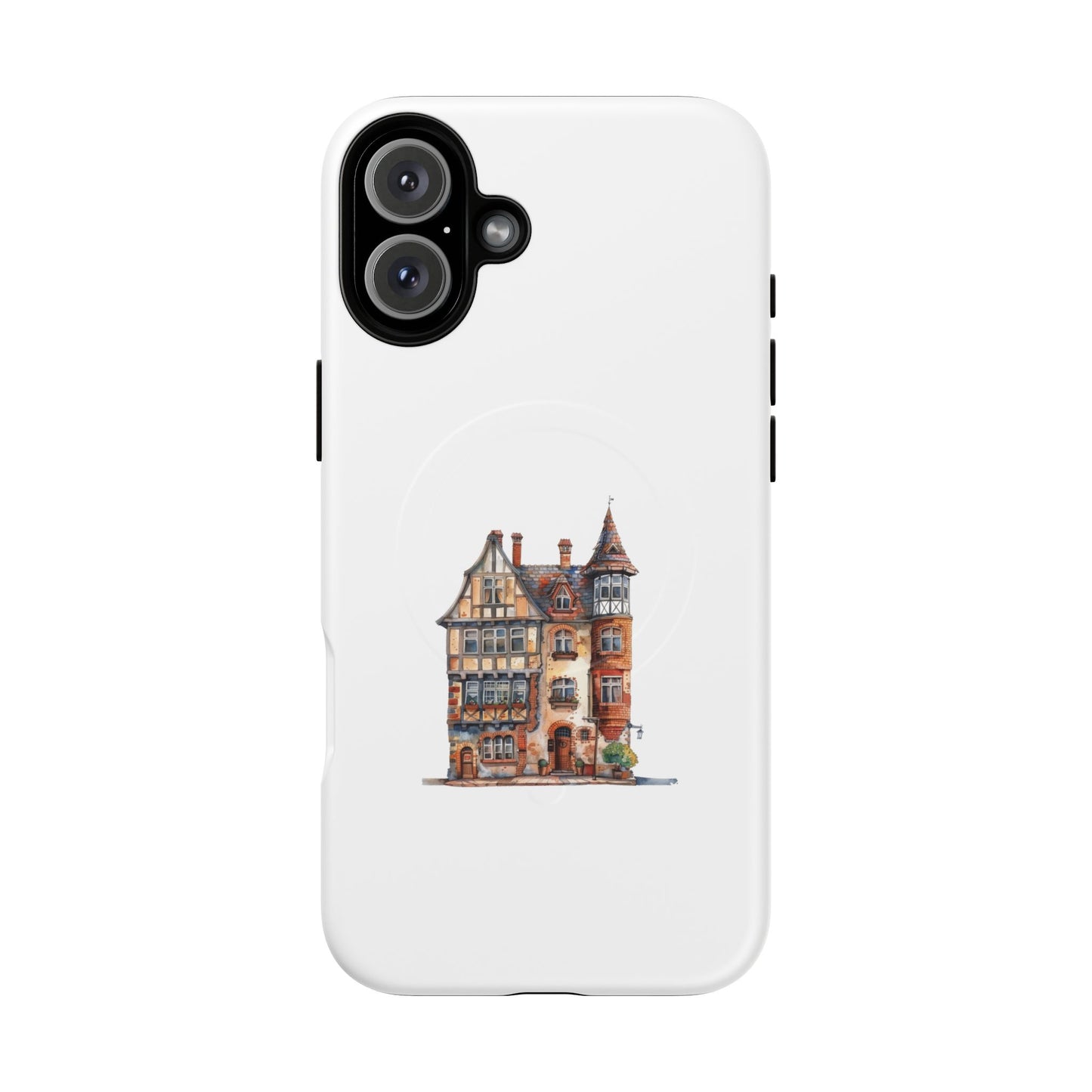 Artistic Magnetic Phone Case | Tough Protective Cover for iPhones | Unique House Design | Gift for Homeowners & Tech Lovers