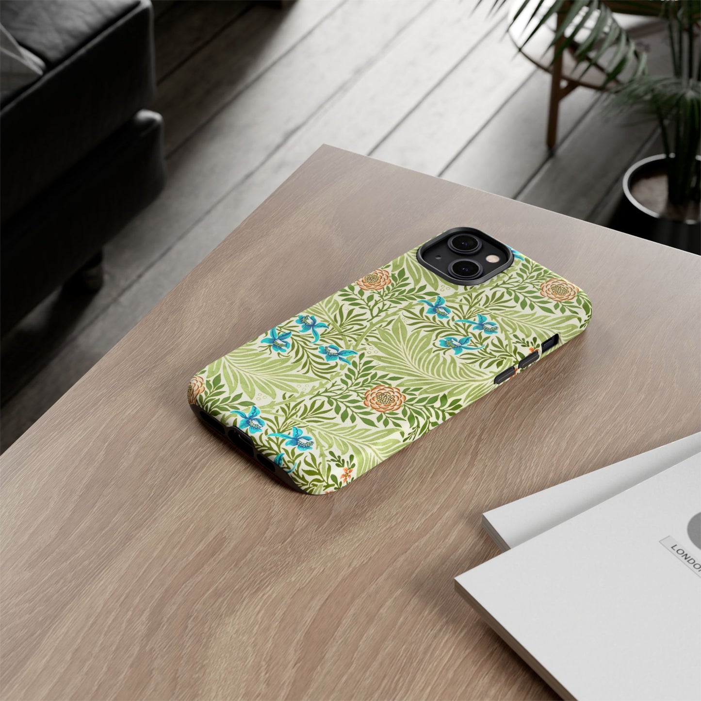 Tough Cases Phone Case, Botanical Print Phone Cover, Floral Smartphone Accessory, Nature-Inspired Tech Gear, Gift for Plant Lovers