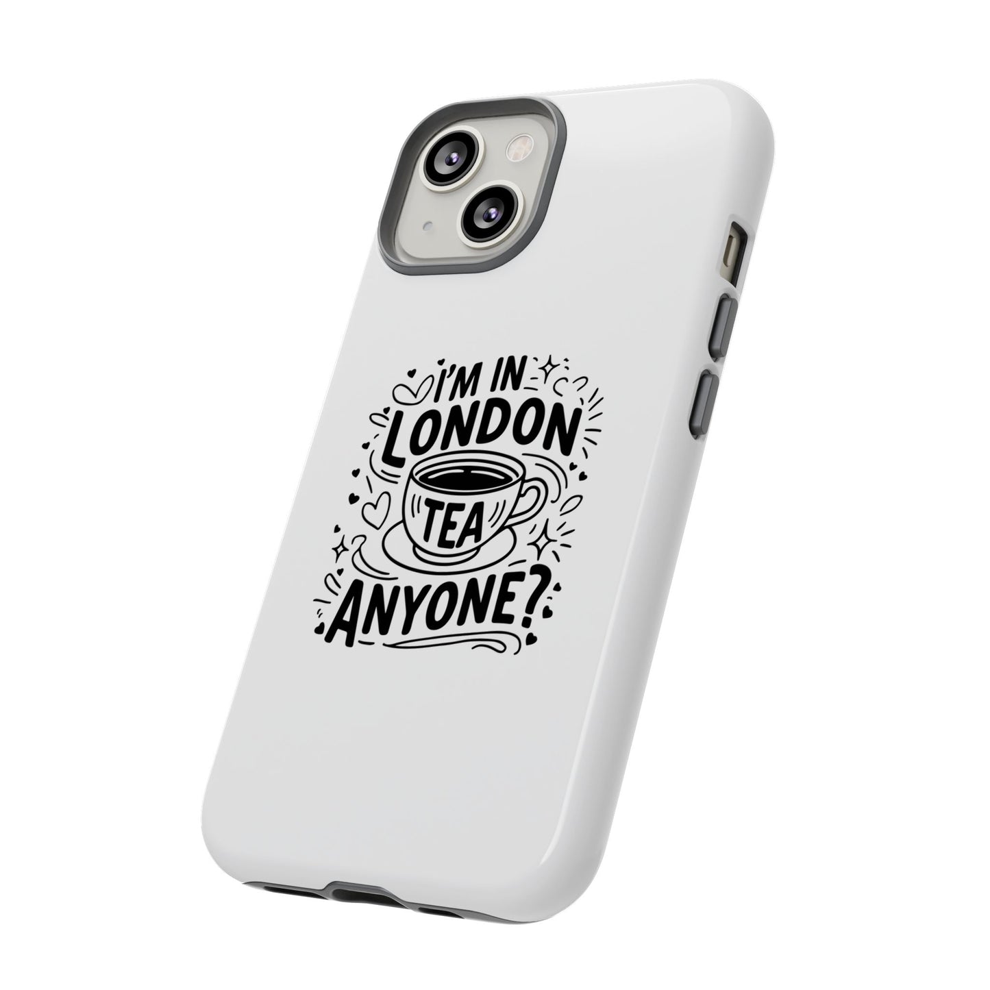 Phone Case with Tea Design, London Souvenir, Travel Accessory, Gift for Tea Lovers, Fun Phone Cover, Unique Mobile Case