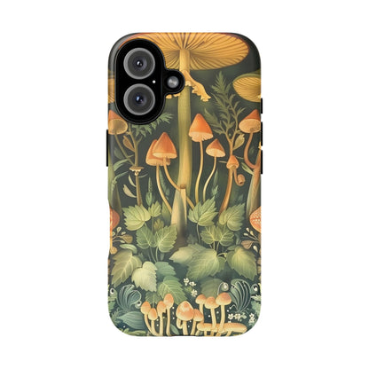 Mushroom Forest iPhone Case, Tough Cases for Nature Lovers, Vibrant Phone Accessories, Unique Gift for Him/Her, Eco-Friendly Style