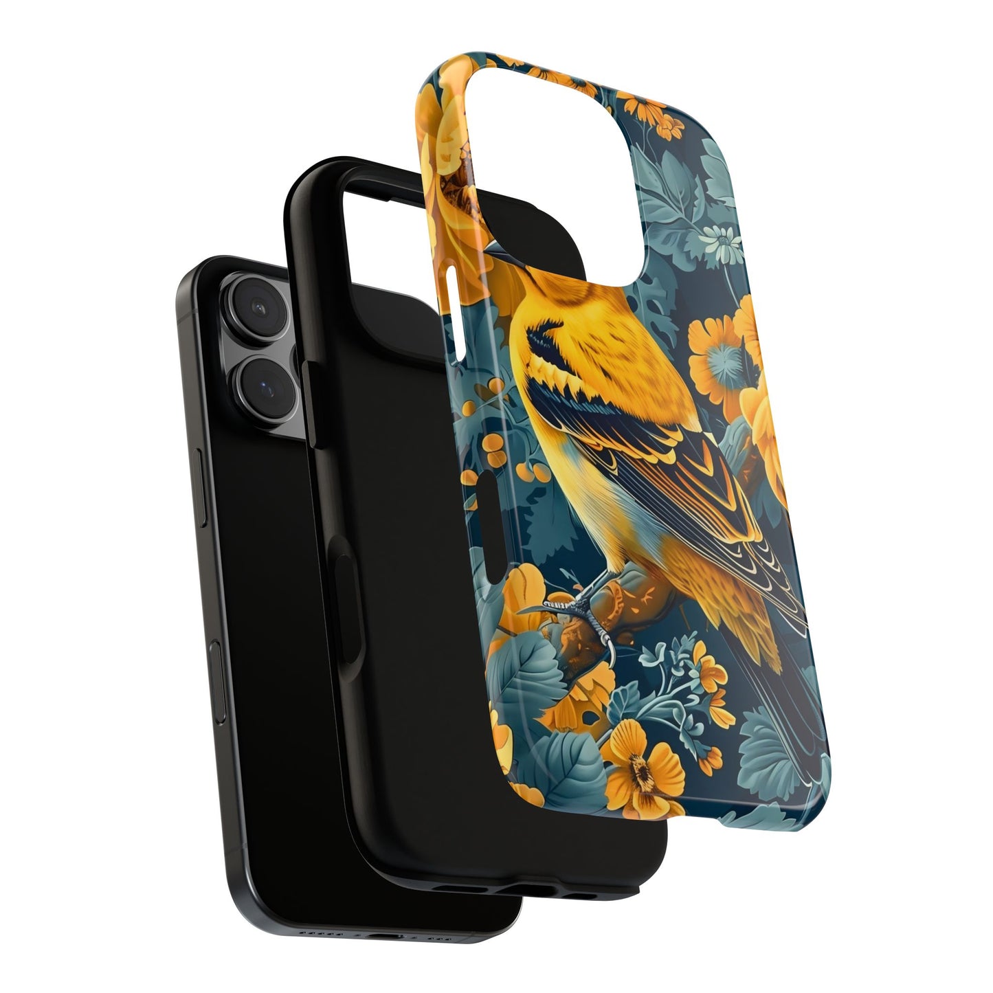 Colorful Bird Phone Case, Tough Phone Cover, Floral Phone Accessories, Nature Lover Gift, Unique Smartphone Case, Birthday Present