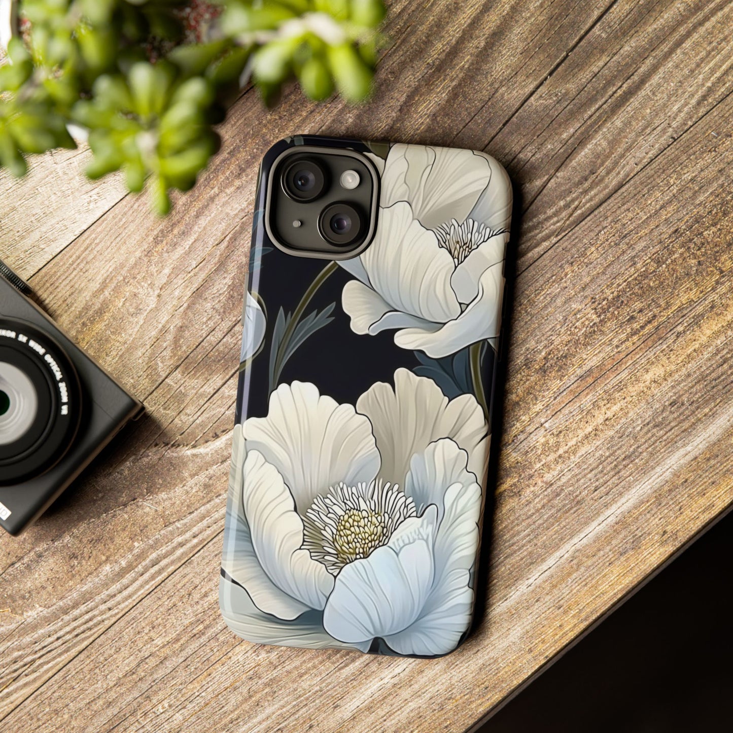 Floral Phone Case, Tough Cases for Women, Stylish Phone Cover, Floral Design Phone Protector, Nature Inspired Tech Accessories