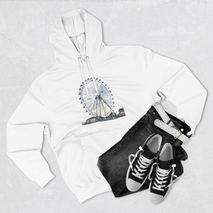 Three-Panel Fleece Hoodie - London Eye - Iconic Ferris Wheel