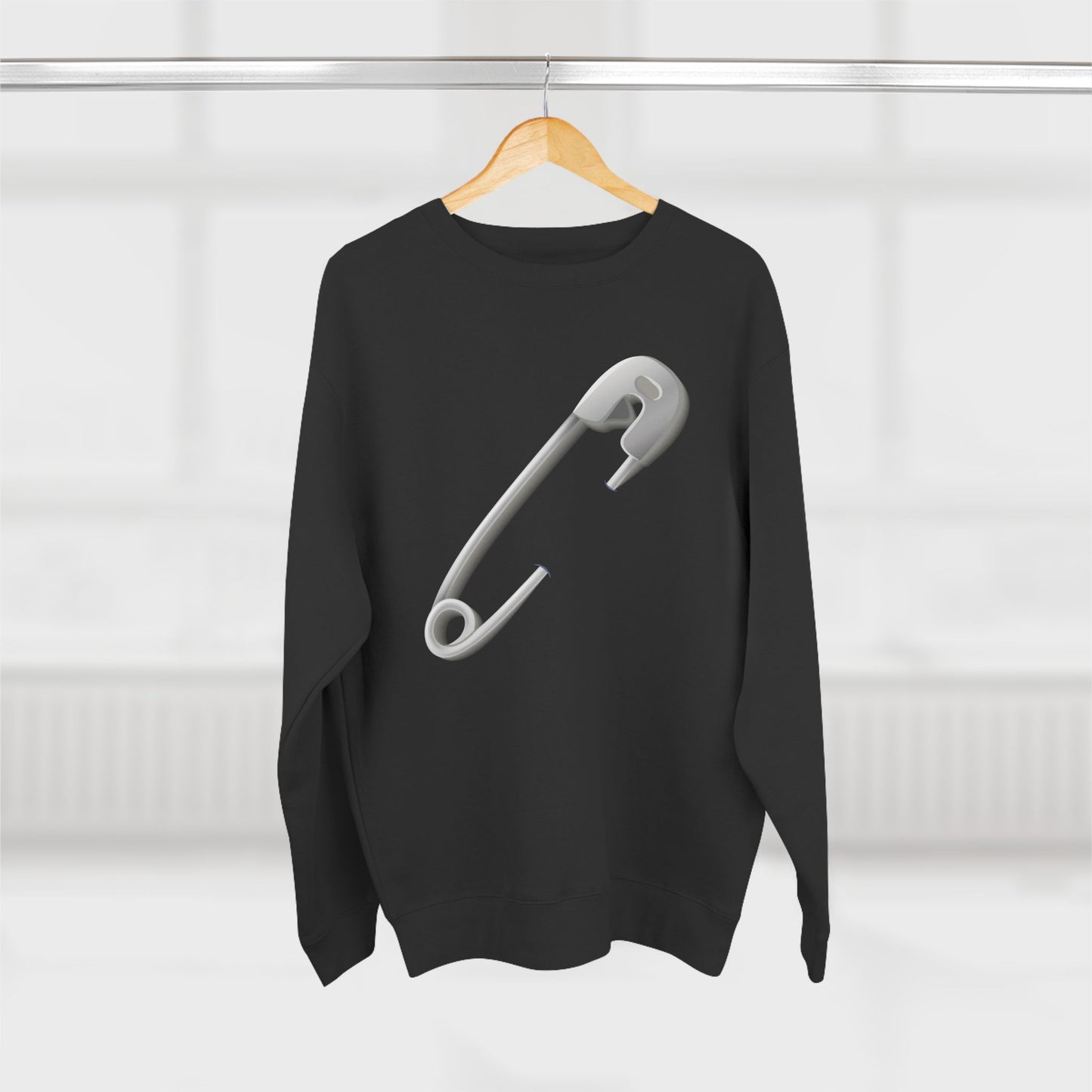 Unisex Crewneck Sweatshirt - Minimalist Safety Pin