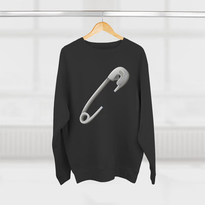 Unisex Crewneck Sweatshirt - Minimalist Safety Pin