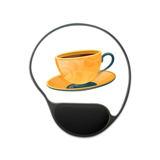 Stylish Coffee Cup Mouse Pad With Wrist Rest, Cute Office Decor, Ergonomic Desk Accessory, Gift for Coffee Lovers, Unique Computer Mouse Pad