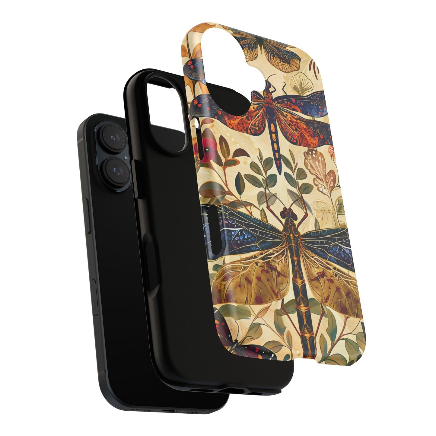 Vintage Dragonfly Phone Case, Nature Inspired, Tough Cases, Eco-Friendly Gift, Bohemian Style, Insect Design