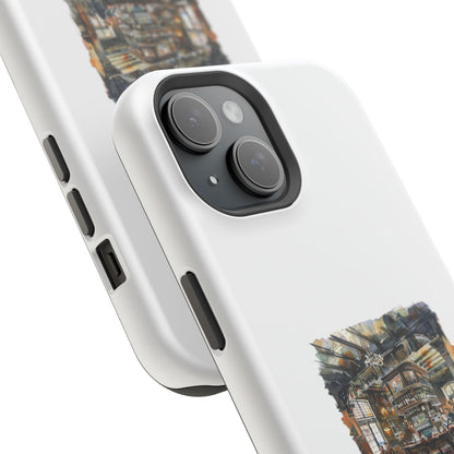 Artistic Magnetic Tough Cases | Stylish Phone Cover, Unique Illustrative Cases, Customizable Gifts for Travelers, Holiday Season Perfec