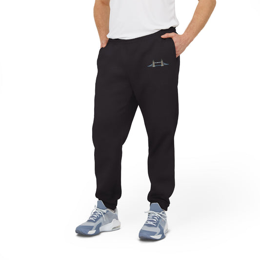 Comfortable adidas Unisex Fleece Joggers for Everyday Style - Tower Bridge - Iconic London Landmark Illustration