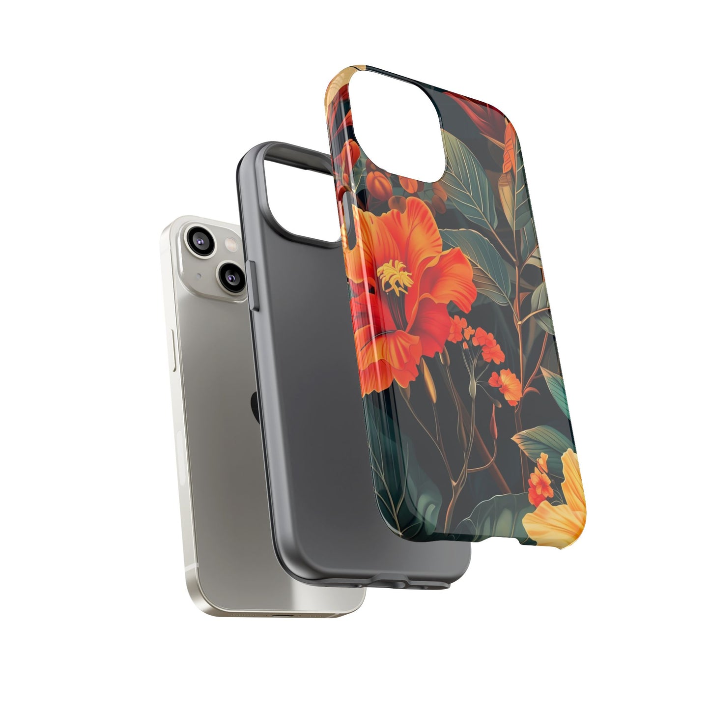 Tough Floral Phone Case | Tropical Vibe, Gift for Nature Lovers, Summer Beach Accessory, Floral Pattern, Trendy Phone Accessories