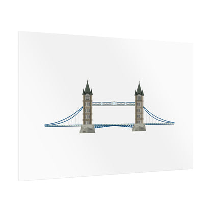 Tower Bridge Rolled Poster, London City Decor, Wall Art, Gift for Travelers, Home Aesthetic, UK Wall Art