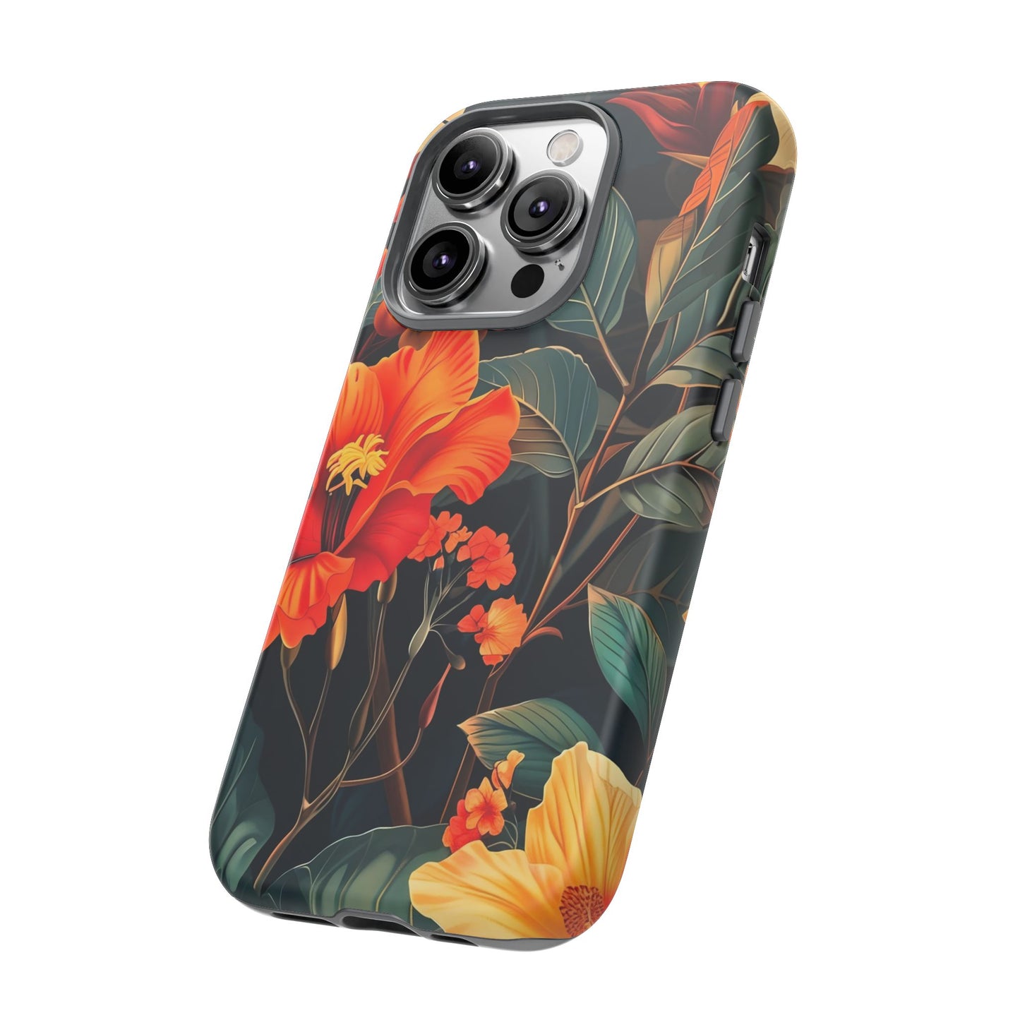 Tough Floral Phone Case | Tropical Vibe, Gift for Nature Lovers, Summer Beach Accessory, Floral Pattern, Trendy Phone Accessories