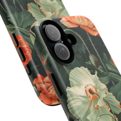 Floral Phone Case - Tough Cases, Botanical Design, Gift for Friends, Trendy Mobile Cover, Personalized Phone Accessory