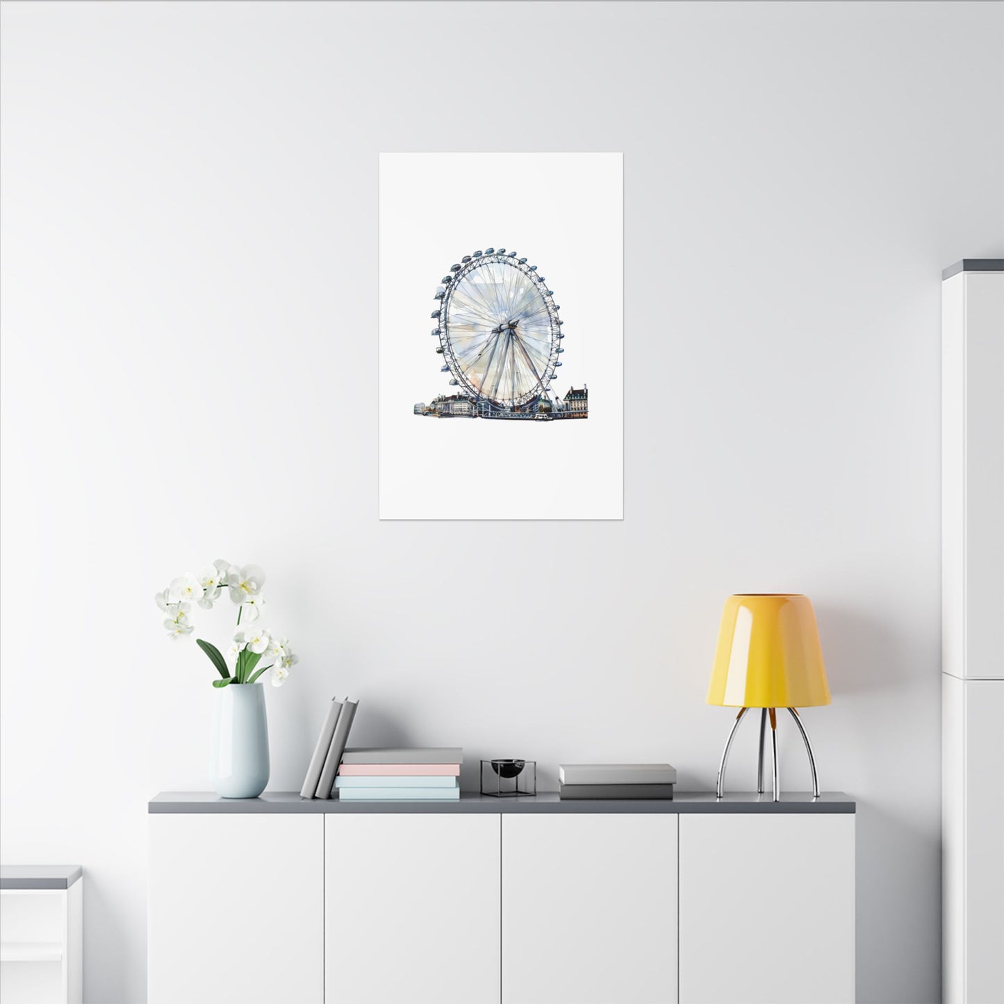 London Eye Canvas Print, Wall Art Decor, Travel Gift, Home Decoration, Unique Art Piece