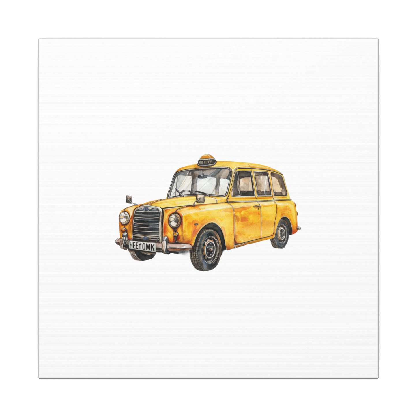 Vintage Taxi Matte Canvas, Stretched, 0.75" (Multi-Size)