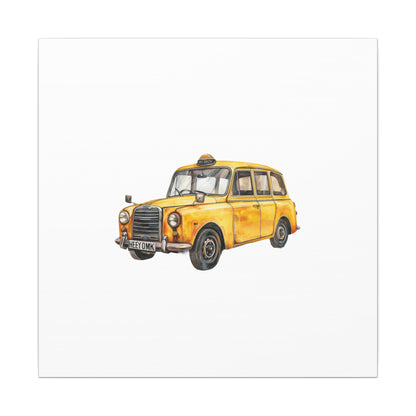 Vintage Taxi Matte Canvas, Stretched, 0.75" (Multi-Size)