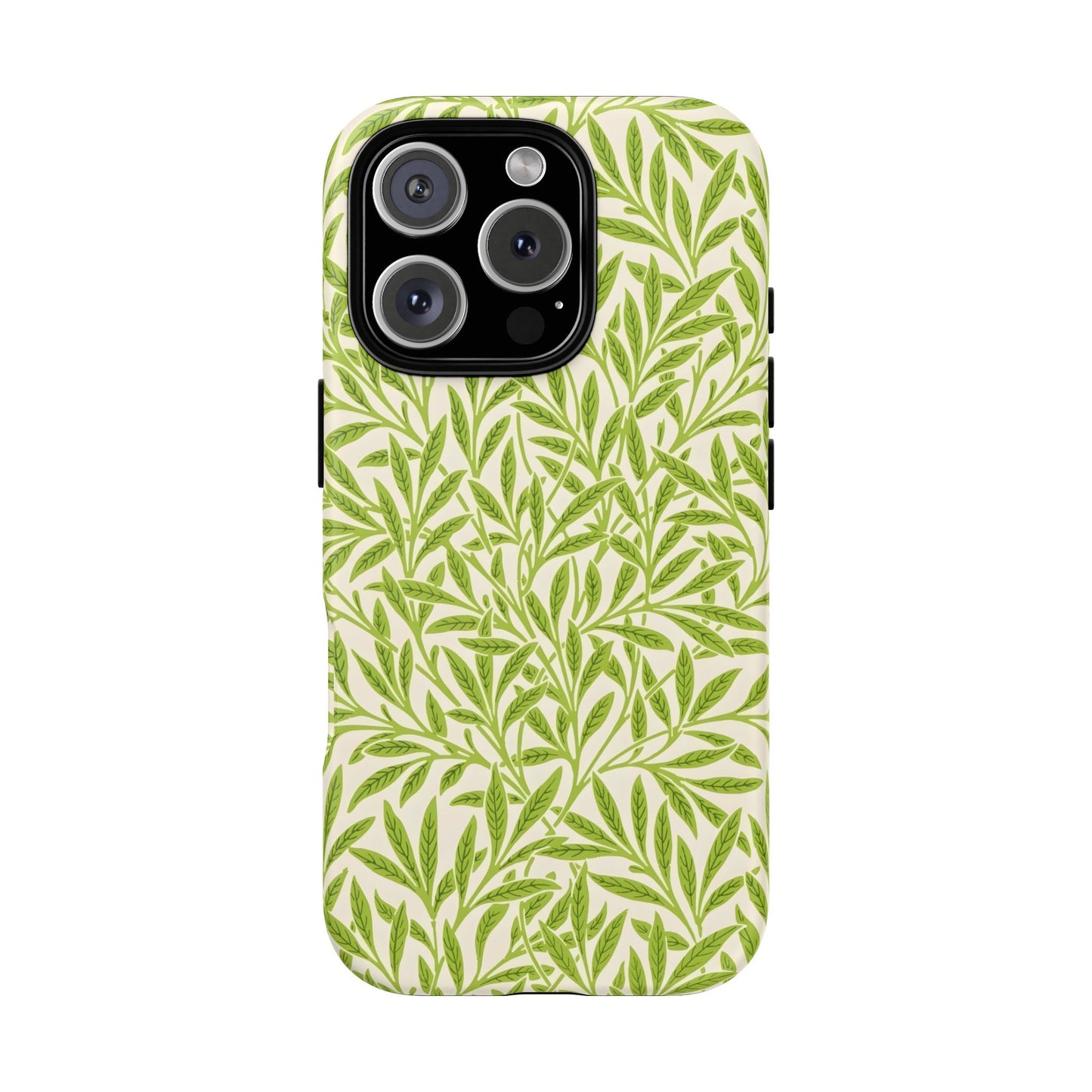 Green Leaf iPhone Case, Tough Cases, Botanical Phone Protection, Eco-Friendly Cover, Nature Lover Gift, Trendy Cell Phone Accessory