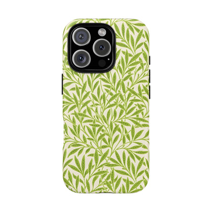 Green Leaf iPhone Case, Tough Cases, Botanical Phone Protection, Eco-Friendly Cover, Nature Lover Gift, Trendy Cell Phone Accessory